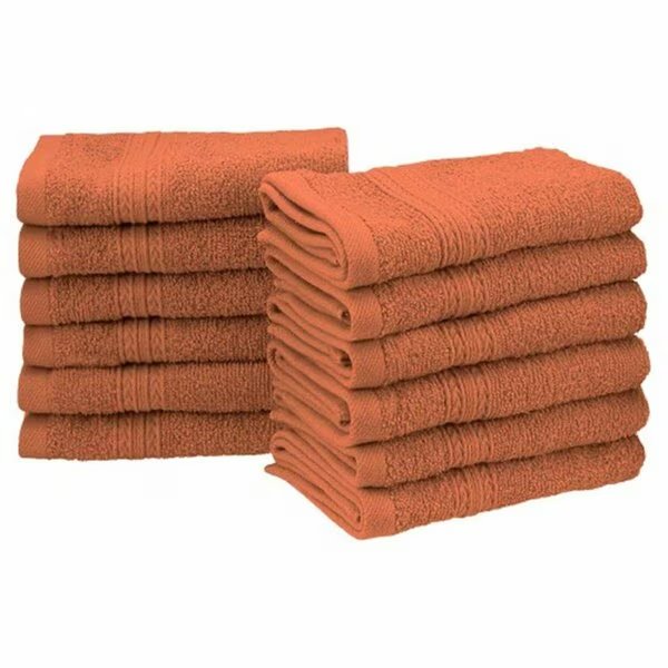 Eco-Friendly 100 Percent Ringspun Cotton Face Towel Set - Copper, 12-Piece Set, Superior, Mfr#: EF-FACE CP